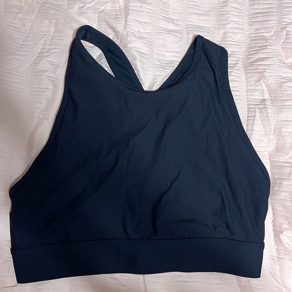 black fabletics sports bra NWOT